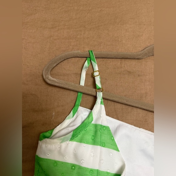 Lilly Pulitzer Antonia mini Dress in New Green Awning Stripe - Picture 11 of 11